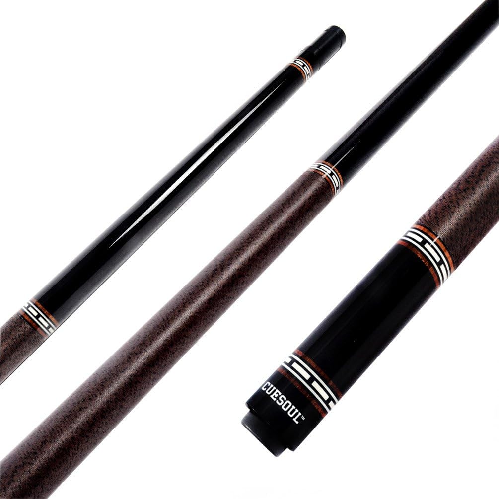 CUESOUL Handmade African Ebony Wood 1/2 Jointed Billiard Pool Cue