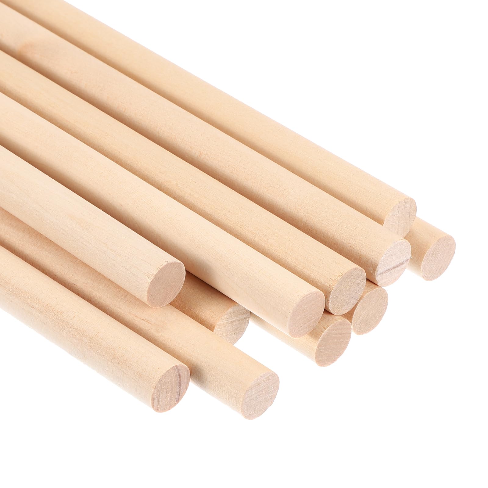 PATIKIL 5/9x5.91inch Wooden Dowel, 12 Pcs Dowel Rod Wood Dowels Wood Sticks Unfinished Round Hardwood for Crafts DIY Home Decor 14mm x 150mm