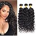 Brazilian Water Hair Bundles 100% Human Hair Extension Curly Wave 3 Bundles 14 16 18 inch Water Wave Hair Weft Color 1B#