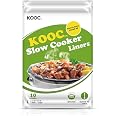 [NEW] KOOC Disposable Slow Cooker Liners and Cooking Bags, 1 Pack(10 Counts), Large Size Pot Liners Fit 4QT to 8.5QT, 13"x 21