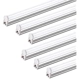 Barrina (6 Pack) LED T5 Integrated Single Fixture, 4FT, 2200lm, 6500K Super Bright White, 20W Utility LED Shop Light, Ceiling