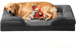 VERZEY Orthopedic Dog Bed for Medium Size Dogs with Egg Crate Foam Support - Waterproof and Removable Washable Cover,Pet Sofa