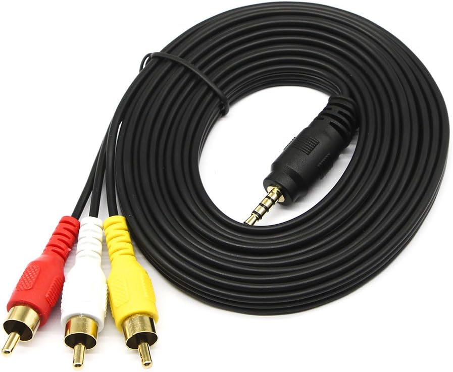 QiCheng&LYS Phono to jack component cable,3.5mm Male to 3RCA Male Stereo Audio Video AUX Cable for Smartphones,MP3 - Image 3