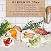 Organic Reusable Muslin Produce Bags - Washable Cotton Muslin Grocery Bags for Fruit and Veg Storage - 6 Food Grocery Bags and 1 Bonus Greens Swaddle Sheet - Eco Friendly Drawstring Bag Set - S, M, L