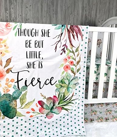 baby girl cactus crib bedding