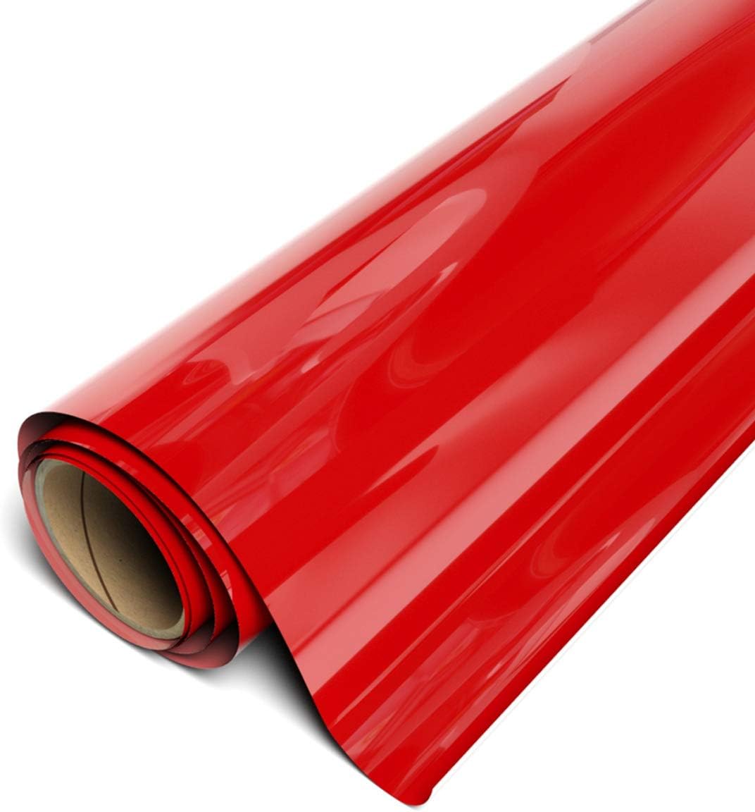 SiserEasyWeed Stretch Heat Transfer Vinyl HTV for T-Shirts 15 Inches by 5 Feet Roll (Red)
