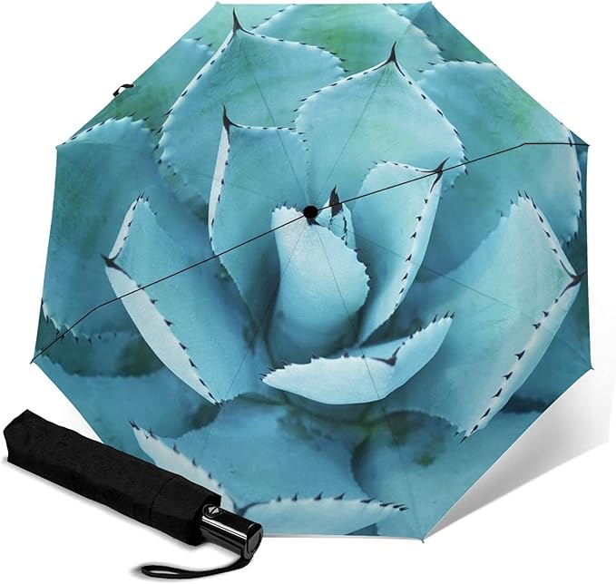 Succulent Plants Automatic TriFold Umbrella Waterproof