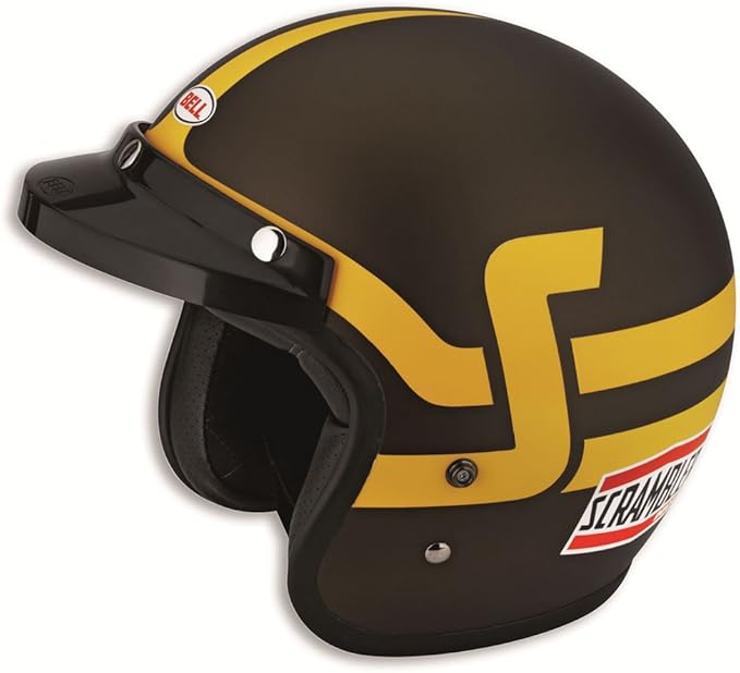 Ducati Scrambler Short Track Helmet Brown /Yellow Medium by Ducati