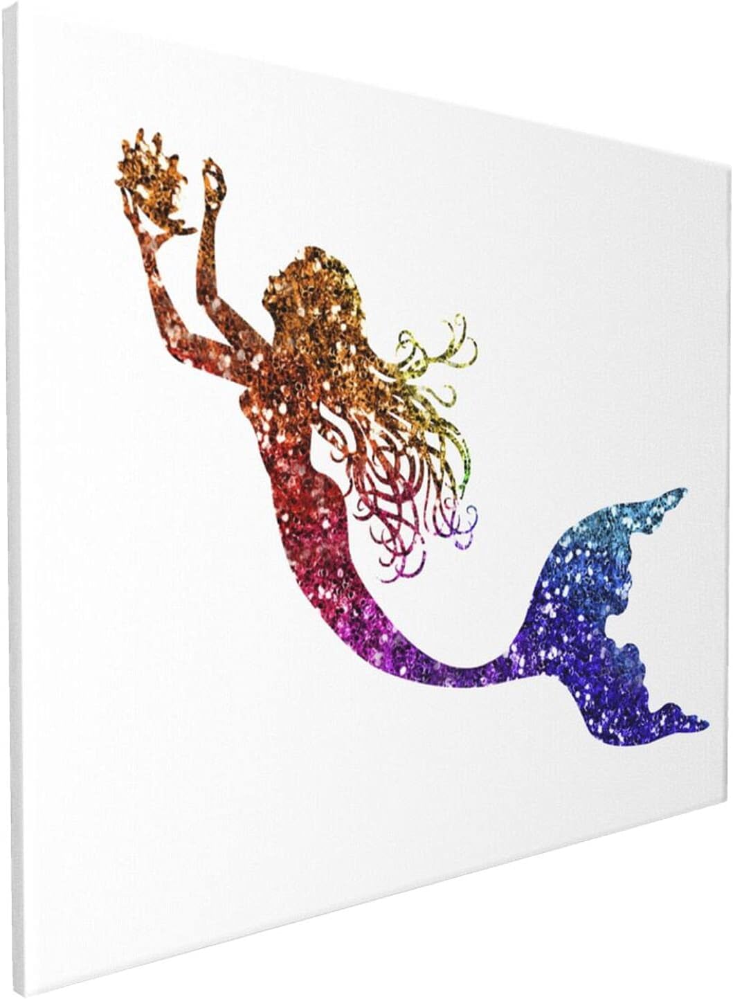 Amazon Co Jp 生き物 キラキラ マーメード 鱗 美しい 人魚姫 アートパネル室内装飾画アートパネル絵画現代絵画装飾門現代アートキャンバス絵画壁掛け部屋装飾木枠の完成品 Generic