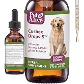 PetAlive Cushex Drops-S - Natural Herbal Adrenal Support for Dogs - 2 Fl Oz | Naturally Supports Adrenal Balance &amp; Endocrine Support, Promotes Healthy Urination &amp; Appetite in Dogs, Aids Coat Health