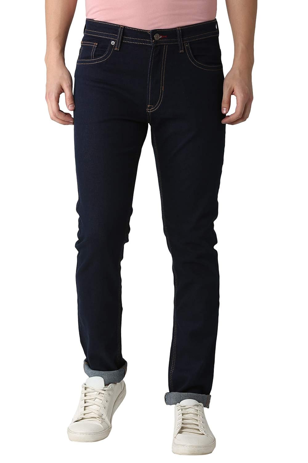 Buy Peter England Men's Skinny Fit Jeans (PJDNJSKFS16506_Navy_36) at