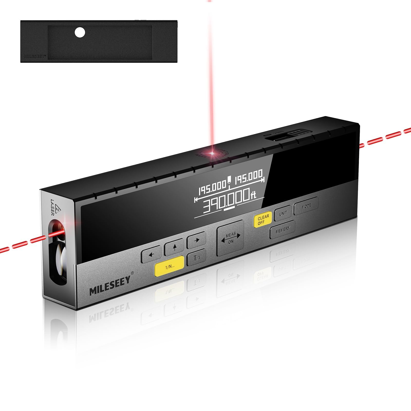 MiLESEEY DP20 Pro Dual Laser Measure Distance, 120M/390 FT Digital Laser Measuring Tool with Middle Laser Reference, Rechargeable Portable Laser Measuring Device with APP for DIY and Home Renovation