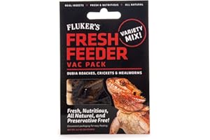 Fluker's Fresh Feeder Vac Pack Variety Mix, All Natural and Preservative Free, Great for Insect Eating Reptiles, Birds, Tropical Fish or Small Animals, 0.7 oz