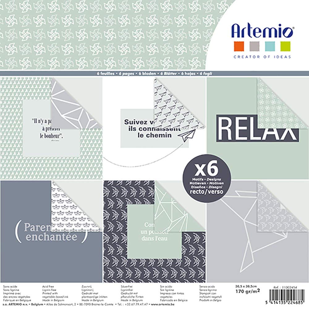 Artemio 30 x 30 cm Origami Block with 6 Leaves