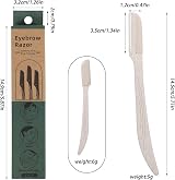 Lanjue Dermaplaning Blades for Face 12pcs WheatStraw Eyebrow Razor view 3