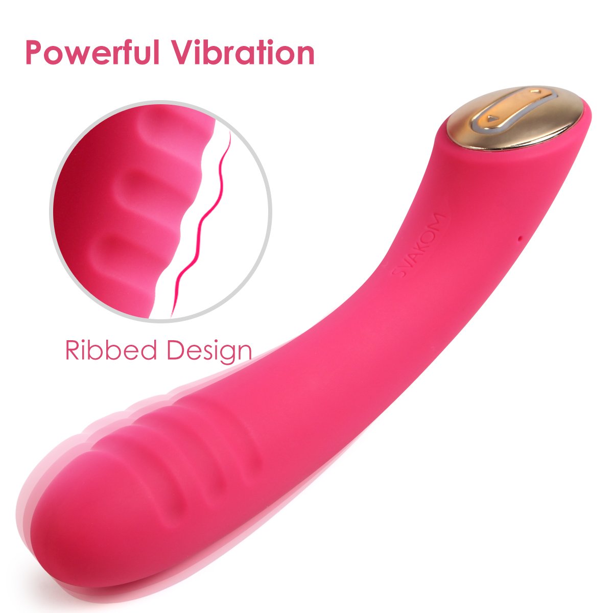SVAKOM Becky Tête Nervuré stimulateur de point G masseur sextoy vibromasseur pour femme adulte (prune rouge)