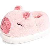 XUNBAI Cute Capybara Slippers for Kids,Toddler House Slippers,Kids Funny Soft Fuzzy Winter Animal Shoes for Girls Boys,Capybara Gifts