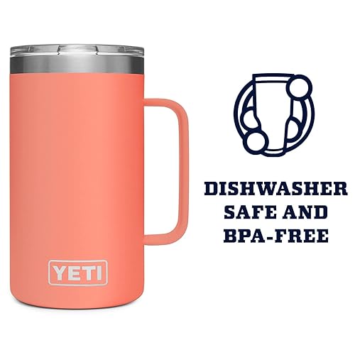 YETI Rambler 24 oz Mug, Vacuum Insulated, Stainless Steel with