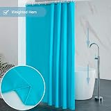 Furlinic Shower Curtain 94x78in Teal Waterproof Polyester with Hooks view 5