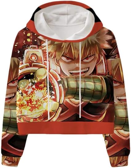 my hero academia crop hoodie