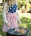 DII 4th of July Patriotic Kitchen Apron, Red White & Blue