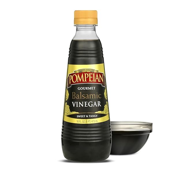 POMPEIAN GOURMET BALSAMIC VINEGAR – 16 FL OZ, 473 ML – VINEGAR FOR COOKING – SWEET AND TANGY FLAVOR FOR SALAD DRESSINGS, MARINADES, AND SAUCES
