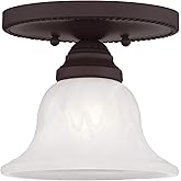 Livex Lighting 1530-07 Edgemont 1-Light Ceiling Mount, Bronze