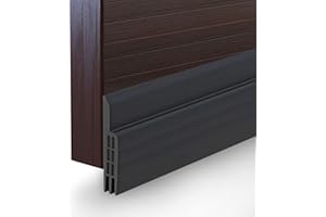 Suptikes Door Draft Stopper Under Door Seal for Exterior/Interior Doors, Door Sweep Strip Under Door Draft Blocker, Soundproof Door Bottom Weather Stripping, 2 Inch W x 39 Inch L, Black