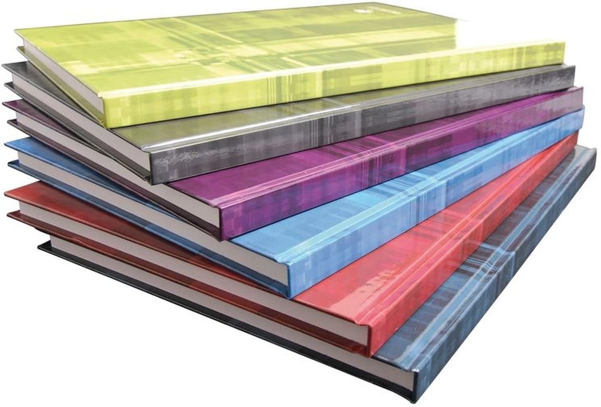 Clairefontaine 9041C - One Hardcover Notebook - Dimensions: A4 21x29,7 cm - 192 Seyes Ruled Pages - White Paper 90 g - Laminated Card Cover Random Colour