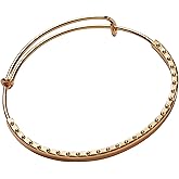 Alex and Ani Beaded Edge Decorative Charm Bangle