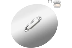 Migoda 20 Inch Round Fire Pit Lid, 304 Stainless Steel Fire Pit Ring Lid 1.5 mm Thick Fire Pit Burner Cover for Any Round Patio Fire Pits