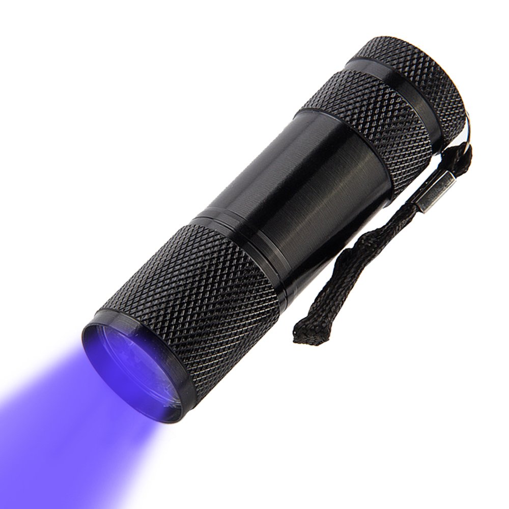 POCKETMAN Mini Ultra Violet LED Flashlight/Black Light, UV LED Flashlight, 395nm, Pet Urine and Stain Detector, Find Stains on Clothes, Carpets or Carpet