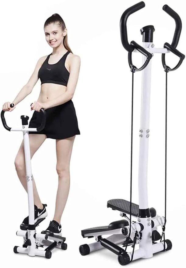 HFSKJWI Household Adjustable Stepper Machine with Armrest Resistance