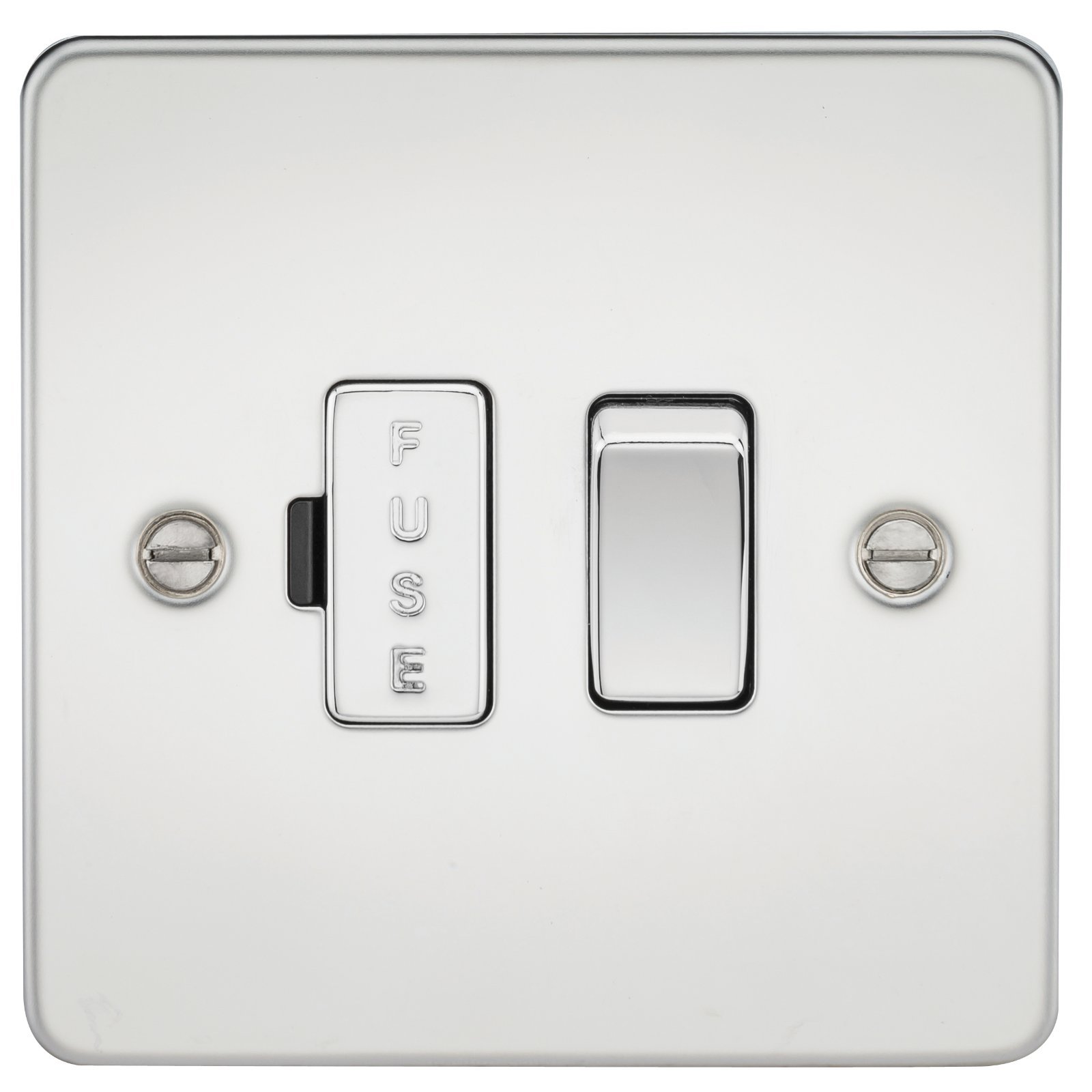 Knightsbridge FP6300PC FPAV6300PC Flat Plate 13A Switched Fused Spur Unit-Polished Chrome