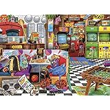 Buffalo Games - Aimee Stewart - Pixels and Pizza - 1000 Piece Jigsaw Puzzle, Multi
