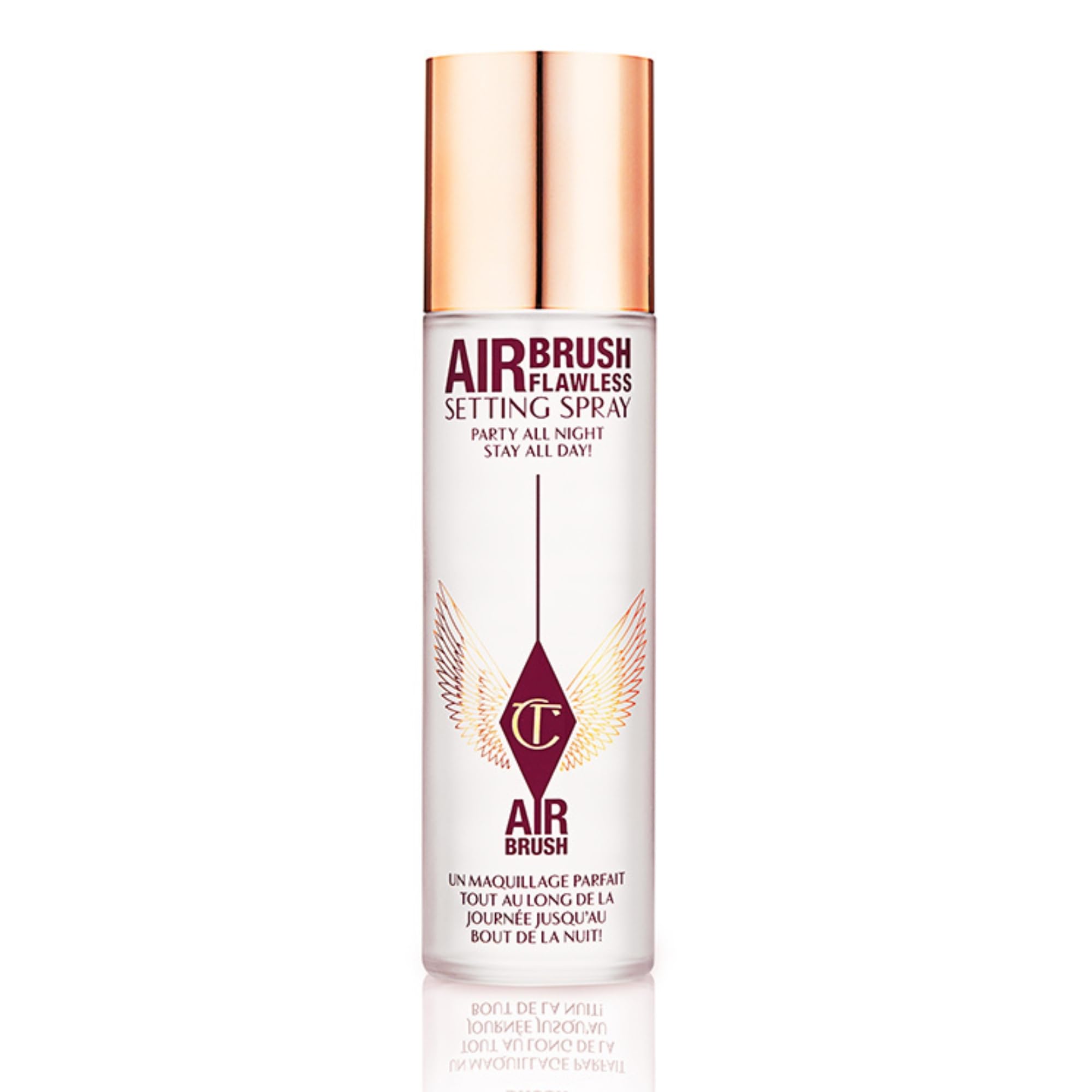 Photo 1 of Charlotte Tilbury Airbrush Flawless Setting Spray - Ultra-Fine Hydrating Mist to Prime & Set Face Makeup For Up to 16Hr - Soothes, Blurs Pores & Calms Skin (100ml)