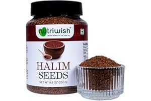Nutriwish Halim Seeds (Aliv/Garden Cress Seeds), 250 g | Nutrient-Rich Superfood Seeds for Eating | Perfect for Salads, Soups, Smoothies, Baking, Protein Snacks & Everyday Wellness Nutrition