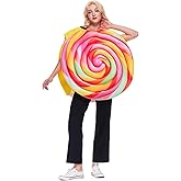 EraSpooky Adult Lollipop Costume Halloween Rainbow Candy Outfits for Men and Women