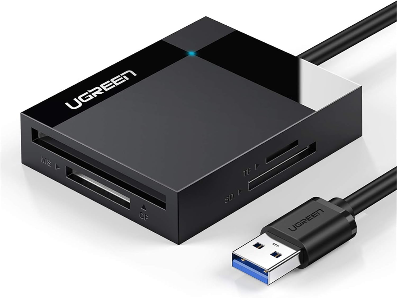 UGREEN USB 3.0 Lettore Schede SD TF CF MS, Card Reader 5Gbps Legge