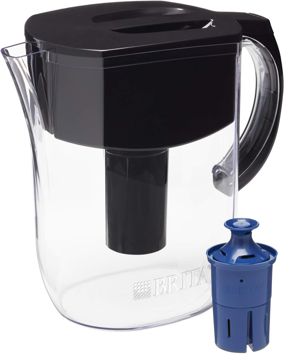 Brita Everyday Pitcher with 1 Longlast Filter, Large 10 Cup, Black: Kitchen & Dining