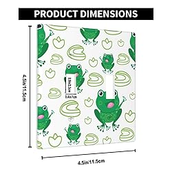 Pznen Cute Cartoon Frog Double Toggle Light Switch