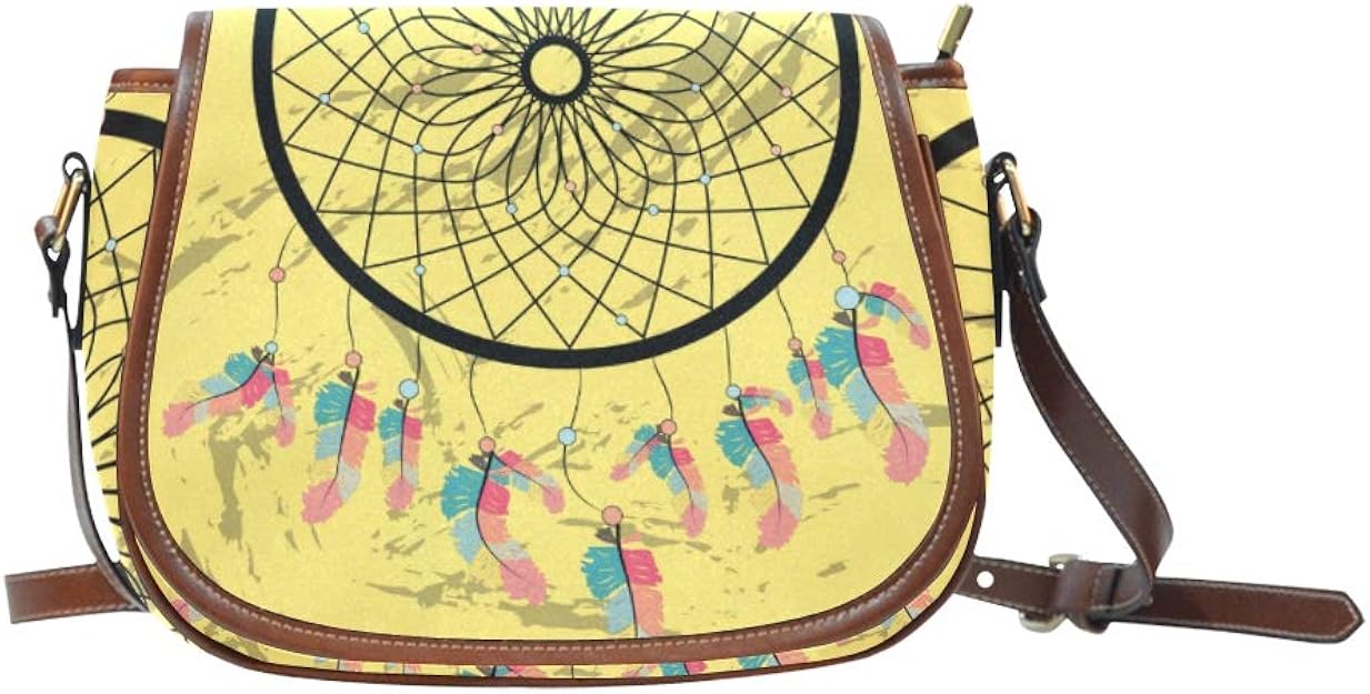 Colorful Dream Catcher Shoulder Crossbody Bags Flap With Snap