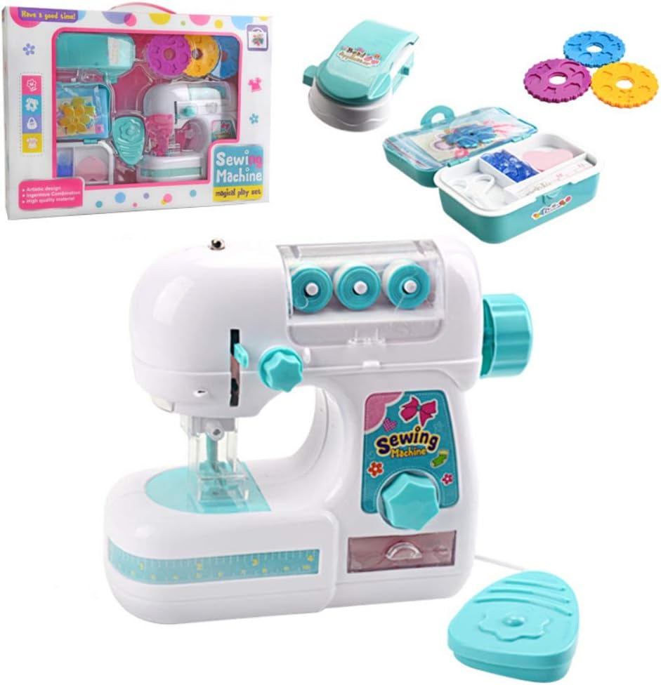 Portable Sewing Machine Handheld Sewing Machine Electric Stitch Household Repair Tool Kit, Sew BIa Type Maker, Educational Toy for Girl