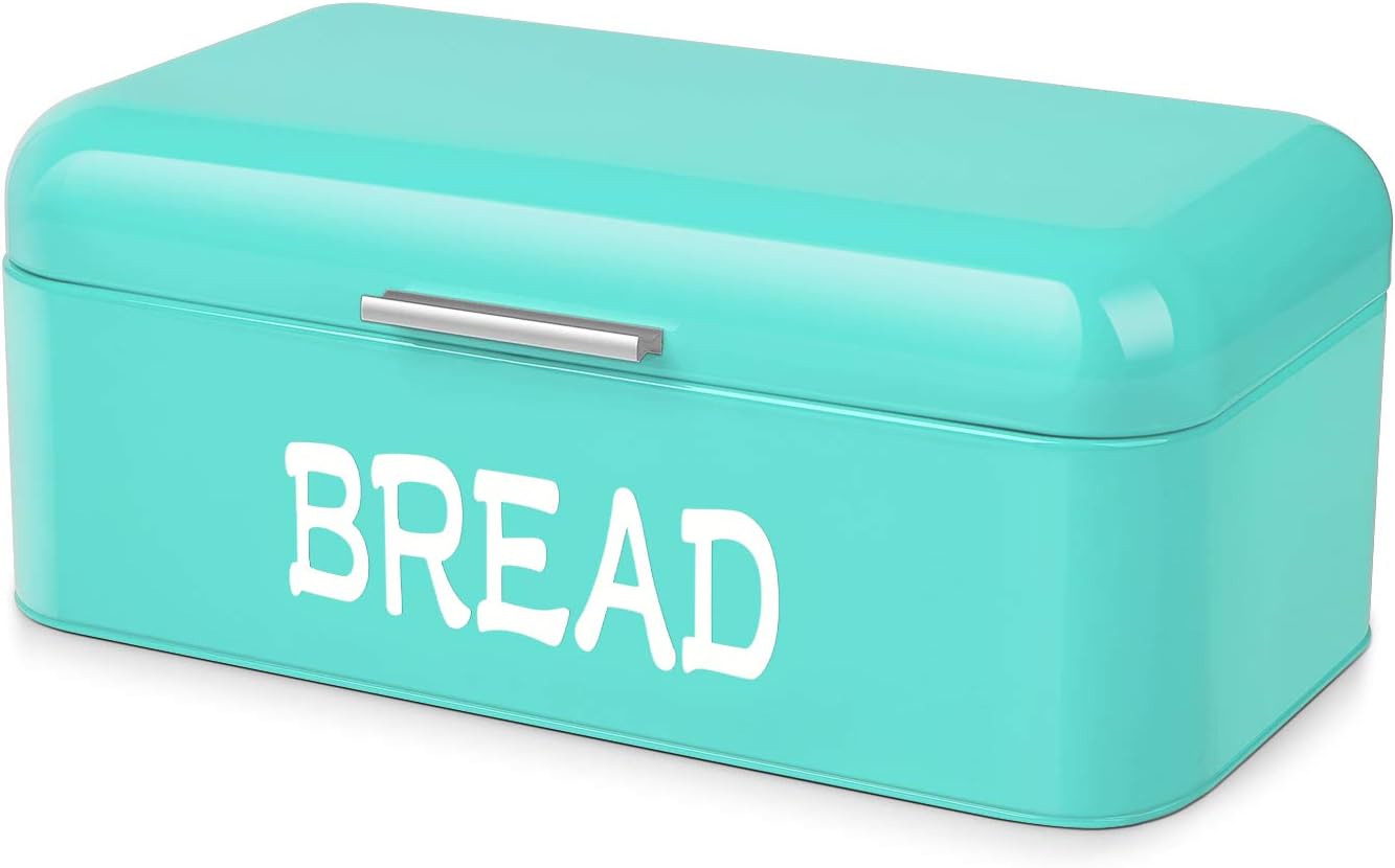 Flexzion Portapane In Acciaio Inox Con Coperchio Scorrevole, Contenitore Per Pane, Dolci E Biscotti, Capacità Grande 43,5 Cm, Ideale Per Cucina E Ristorante
