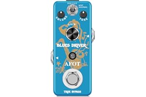 AFOT Overdrive Guitar Pedal, Blues Driver Guitar Effects Pedal Vintage Overdrive Effect Warm/Hot Modes for Pedal Mini Analog 