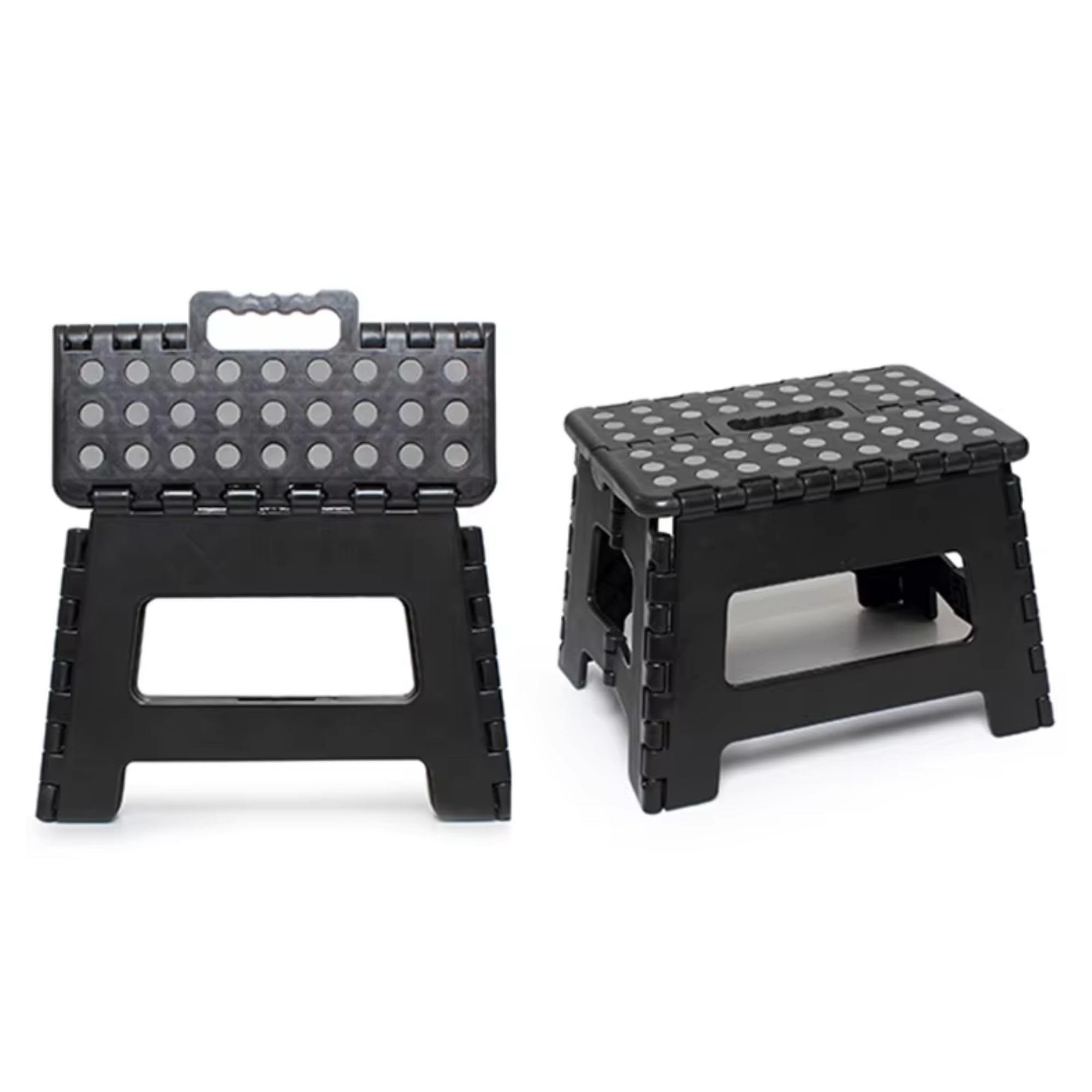 Folding Step Stool – Multi-Purpose Foldable Step Stool for Home & Kitchen | 100kg Capacity | Anti-Slip Surface | Lightweight & Portable Stool | Easy Storage Stepstool (Black, Medium)