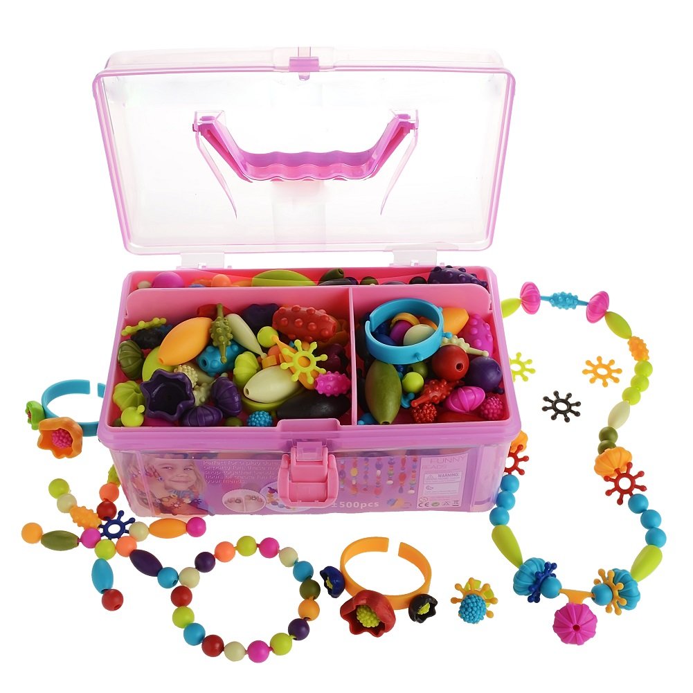 Gili Pop Beads Arts And Crafts Toys Gifts For Kids Age 4yr 8yr Jewelry Making Kit For 4 5 6 7 Year Old Girls Necklace And Bracelet And Ring