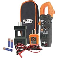 Klein Tools CL120KIT Clamp Meter Electrical Test Kit, AC Auto Ranging 400 Amp, Backlit Display, Includes GFCI Tester-Line Spl