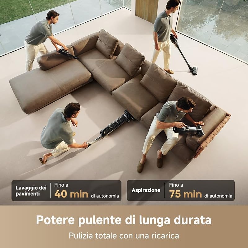 H14 Dual 5-in-1 Aspirapolvere Lavapavimenti, Dosaggio Int. Deterg.