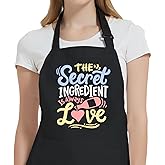 Uiycolk Funny Aprons for Women with Pockets, Kitchen Aprons for Cooking Baking, Gifts for Mom Teacher Mothers Day Birthday